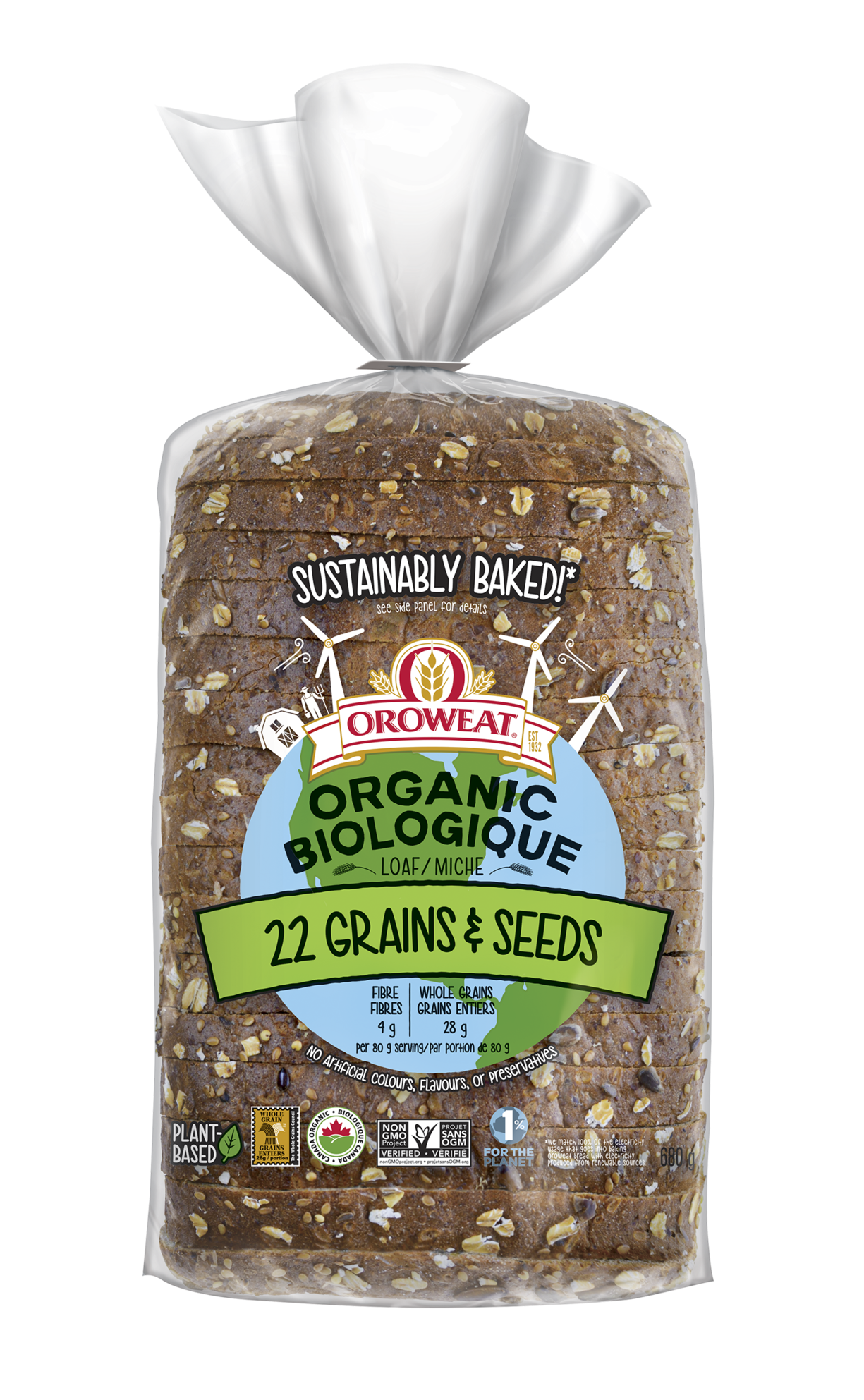 Oroweat Organic 22 Grains & Seeds Bread
