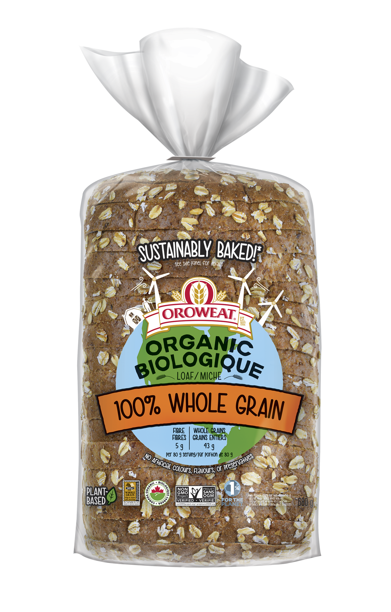 Oroweat Organic 100 % Whole Grain Bread