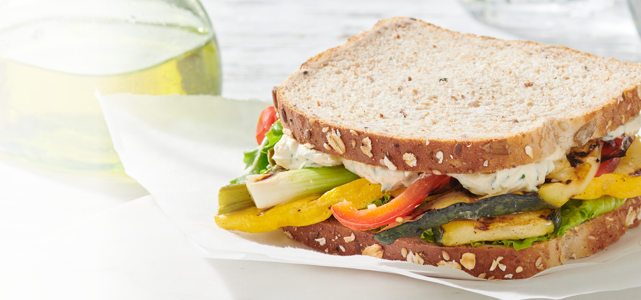 Sandwich with organic bread